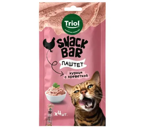 Triol Snack Bar Паштет из курицы с креветкой, 40 г