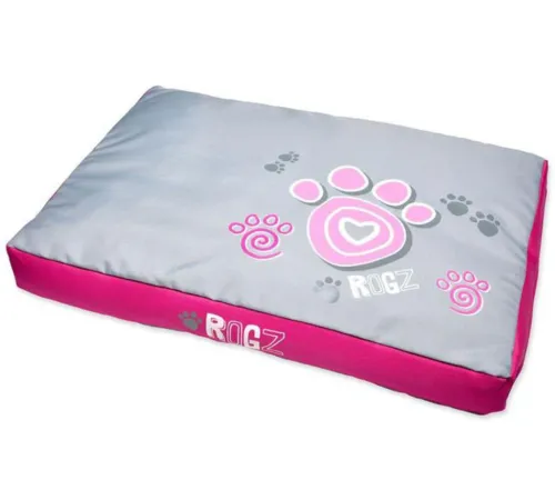 Rogz Лежак Spice Pod Flat Pink Paw, 56х83х10 см