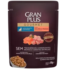 Granplus Gourmet Sterilized Пауч для кошек (Лосось и цыпленок), 85 г