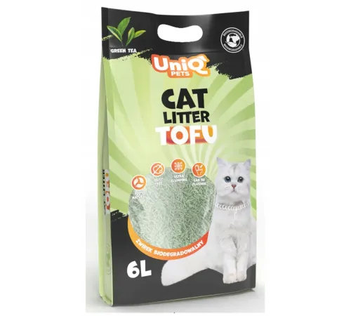 UniQ Pets Tofu Green Tea, 6 л (2,5 кг)