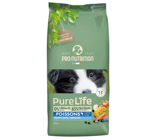 Flatazor Pure Life Puppy Mini/Medium (Рыба), 12 кг (УЦЕНКА)