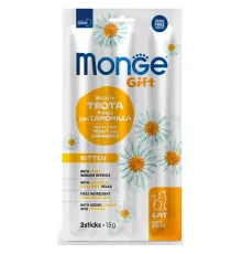 Monge Gift Kitten Мягкие палочки со свежей форелью и ромашкой, 15 г