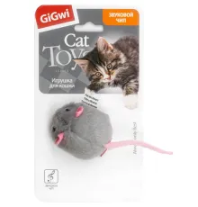 GiGwi MELODY CHASER Мышка со звуковым чипом серая, 6 см