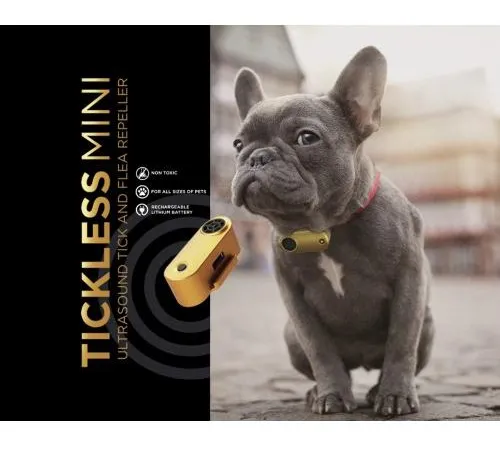 Ультразвуковой отпугиватель TickLess Pet (USB-зарядка) золотой