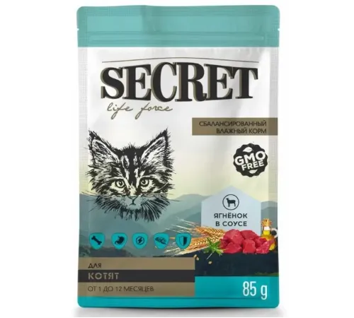 Secret Life Force для котят (Ягненок в соусе), 85 г х 24 шт