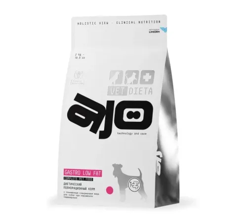 AJO Vet Dieta Gastro Low Fat Dog, 800 г