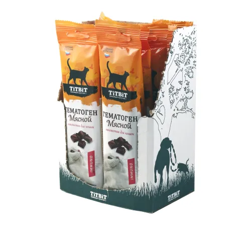 ТИТБИТ Гематоген мясной immuno для кошек, 30 г