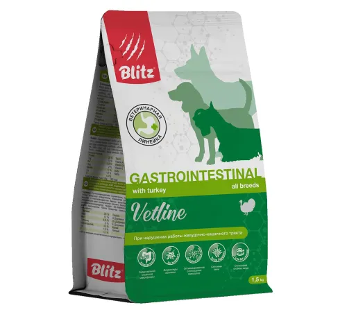 BLITZ Dog Vetline Gastrointestinal (Индейка), 500 г