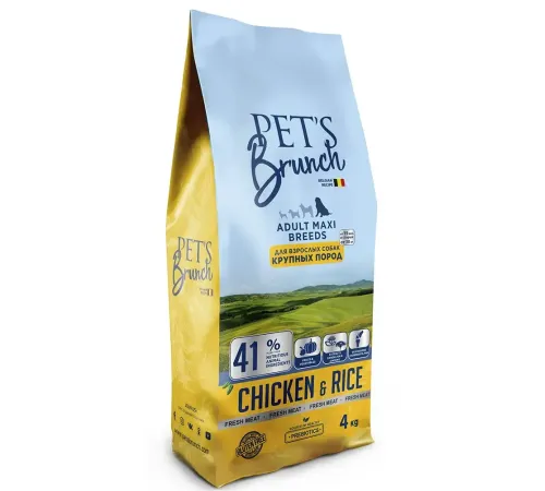 Pet's Brunch Adult Maxi Breeds (Курица и рис), 4 кг