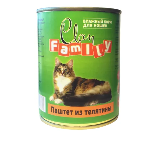 Clan Family Паштет из телятины для кошек №29, 415 г