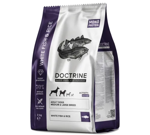 Doctrine Adult Medium&Large (Белая рыба, рис), 3 кг