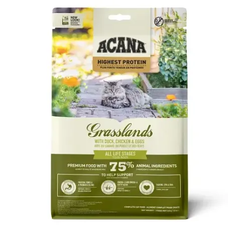 ACANA Highest Protein Grasslands Cat (Утка, курица, яйца), 340 г