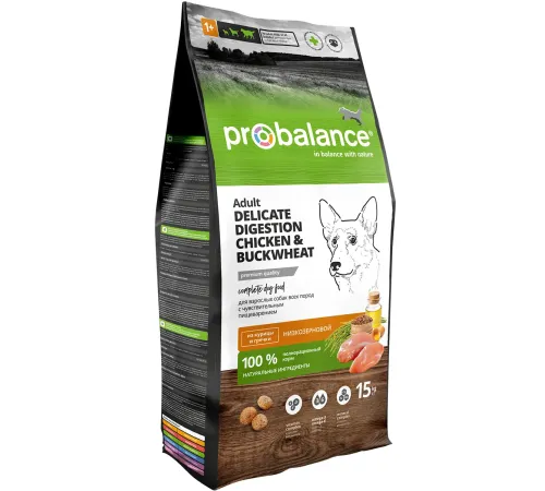 ProBalance Dog Delicate Digestion (Курица с гречкой), 15 кг