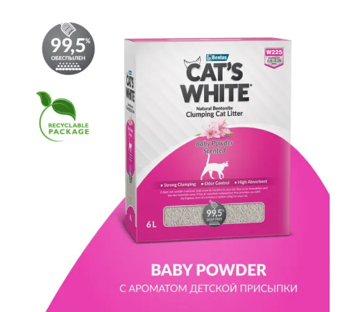 Cat's White Box Premium Baby Powder, 6 л