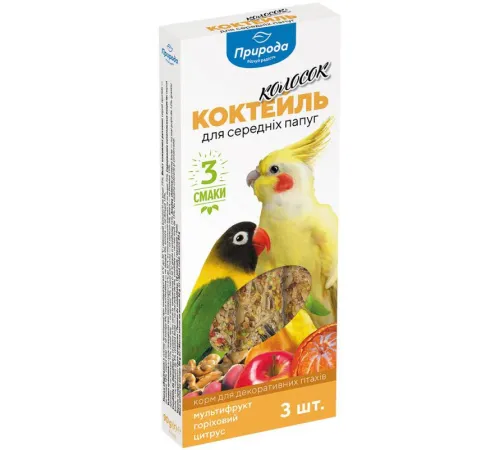 Природа Коктейль Колосок (мультифрукт, ореховый, цитрус) 3х30 г