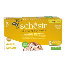 Schesir C&B Adult Cat Box (Тунец и курица в желе), 50 г х 6 шт