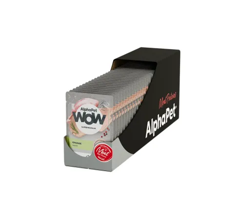 AlphaPet WOW Superpremium Паштет с кроликом для взрослых кошек, 85 г