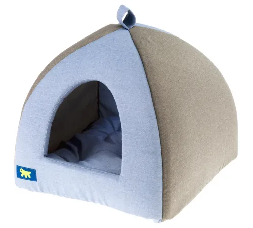 Домик-юрта Ferplast TIPI Medium, голубой с серым