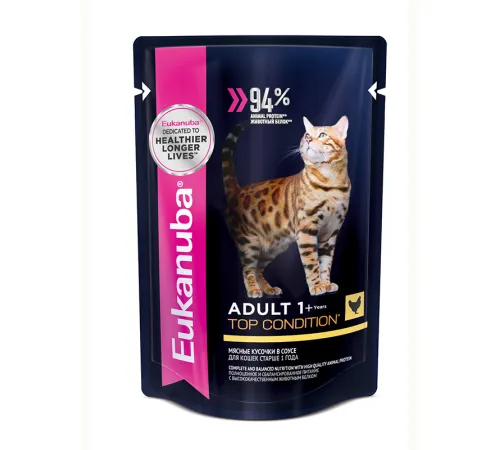 Eukanuba Adult Top Condition (Курица в соусе), 85 г х 28 шт (уп)