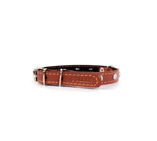 Collar с синтепоном и украшением Brown 14 мм, 27-35 см