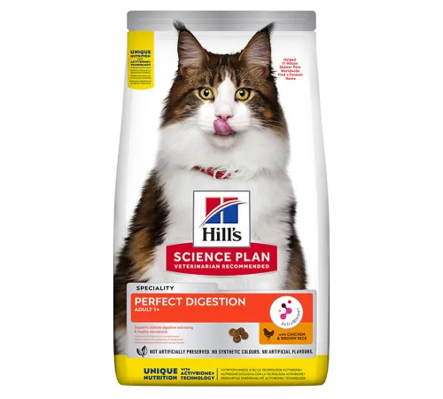 Hill's Science Plan Perfect Digestion для кошек (курица и коричневый рис) 1,5 кг