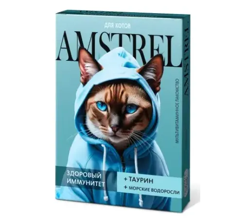 Amstrel Лакомство для кошек Здоровый иммунитет, 90 таб