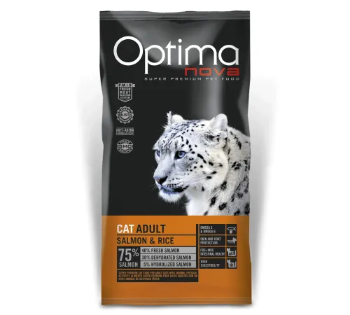 Optimanova Cat Adult (Лосось и рис), 2 кг