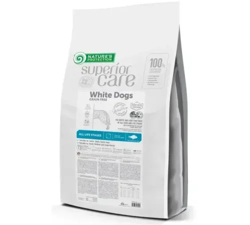 Nature's Protection White Dogs GF All Breed (Белая рыба), 10 кг