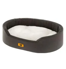 Ferplast Лежанка DANDY с мехом, серый/бежевый 45 F, 45x35x13 см