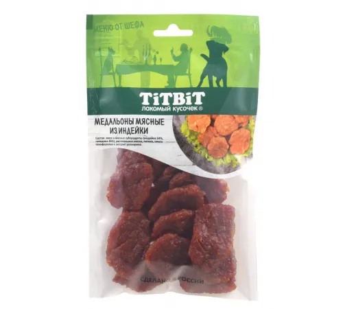 ТИТБИТ Медальоны мясные из индейки Меню от Шефа, 80 г