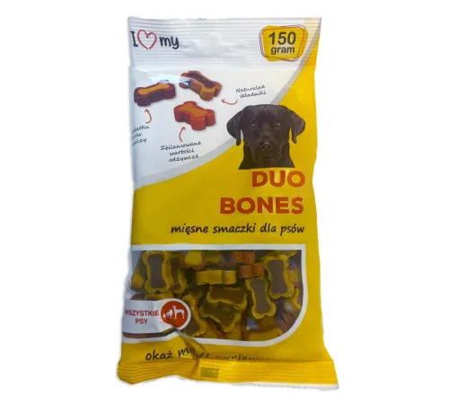I love my Duo Bones mini Жевательные косточки для собак с птицей, 150 г