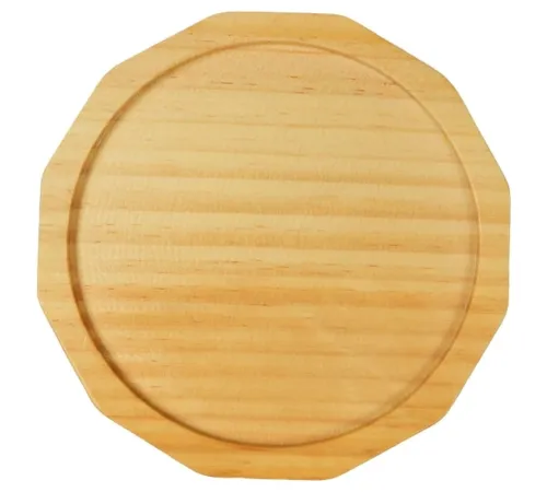 Mr.Kranch Миска керамическая Bamboo молочная на бамбуковой подставке, 470 мл
