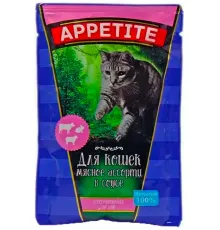 Appetite для кошек Мясное ассорти в соусе, 85 г