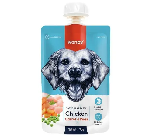 Wanpy Dog Мясное пюре из курицы, 90 г