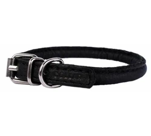 Collar Soft Ошейник круглый черный, 6 мм, 17-20 см