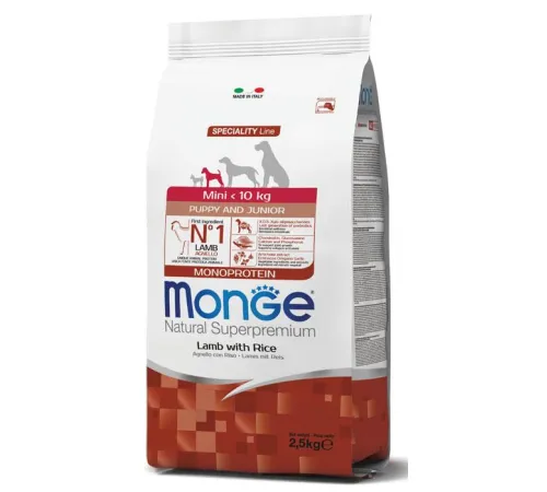 Monge Dog Speciality Puppy & Junior Mini (Ягненок, рис) 0,8 кг