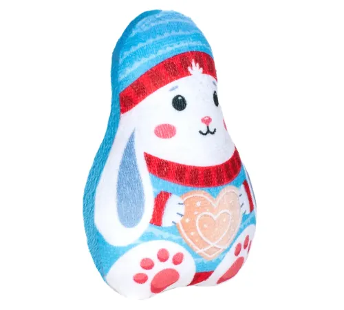 Fancy pets Игрушка для кошек Новогодний зайка, 11 см