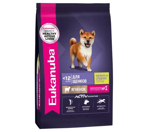 Eukanuba Puppy Small & Medium Breed (Ягненок), 800 г
