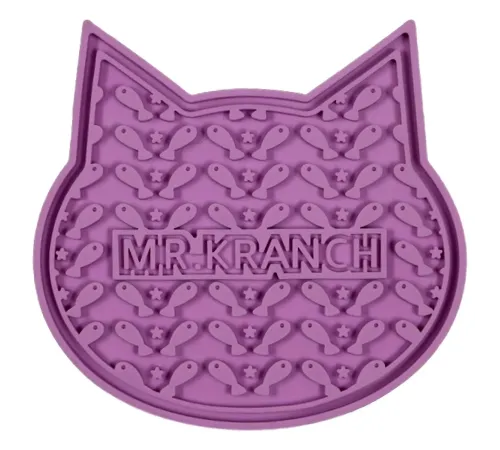 Mr.Kranch Лизательный коврик для медленного поедания 12х12 см, фиолетовый