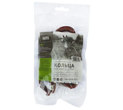 My Happy Pets Кольца из мяса утки 100 г