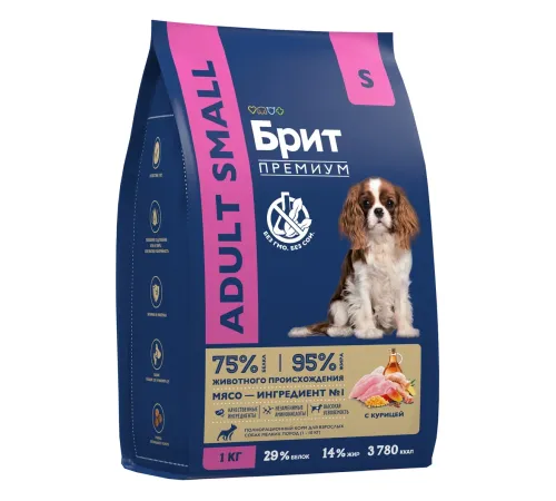Брит Премиум Dog Adult Small (Курица), 1 кг