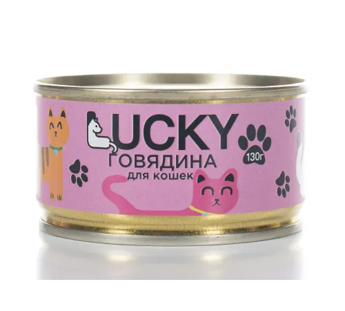 Lucky Консервы для кошек (Говядина), 130 г