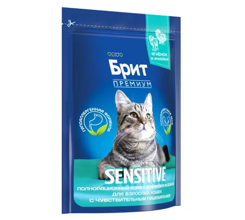 Брит Премиум Cat Sensitive (Ягненок, индейка), 400 г