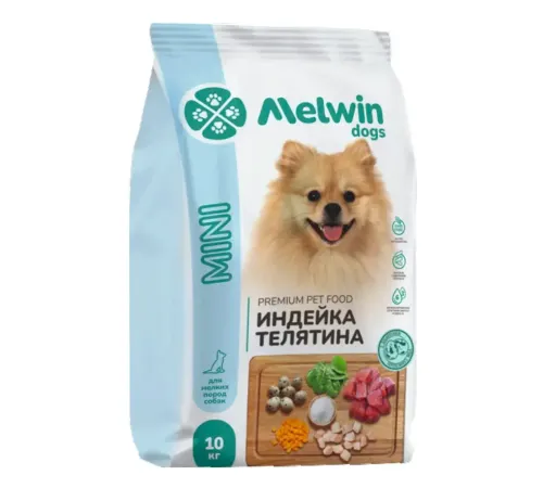 Melwin Mini Adult (Индейка, телятина), 10 кг