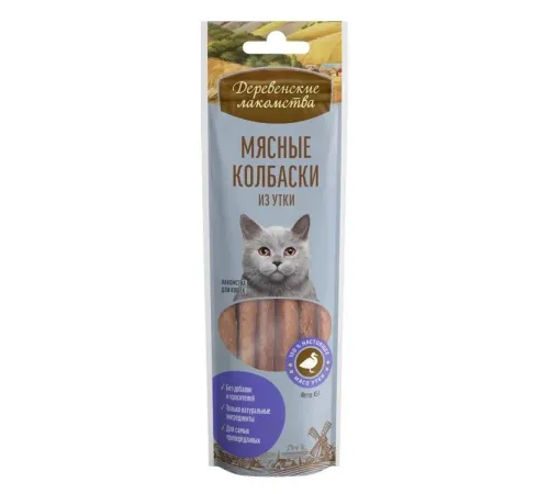 Деревенские лакомства Мясные колбаски из утки, 45 г