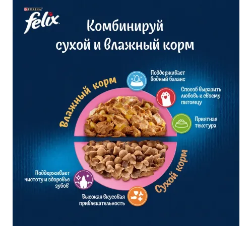 Felix Двойная вкуснятина для котят (Курица), 600 г