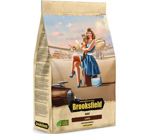 Brooksfield Low Grain Adult Cat Large (Говядина, рис) 400 г