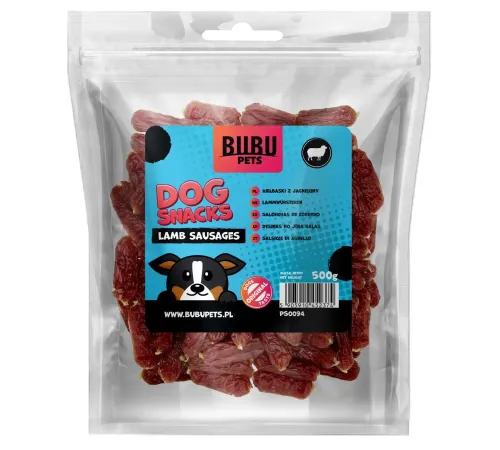 Bubu Pets Колбаски из мяса ягненка, 500 г