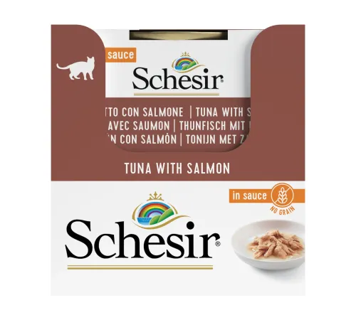 Schesir Tuna Salmon (Тунец, лосось в соусе), 70 г