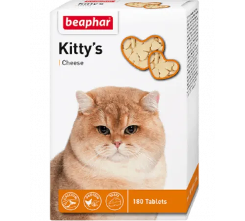 Beaphar Кормовая добавка Kitty's + Cheese 180 табл.